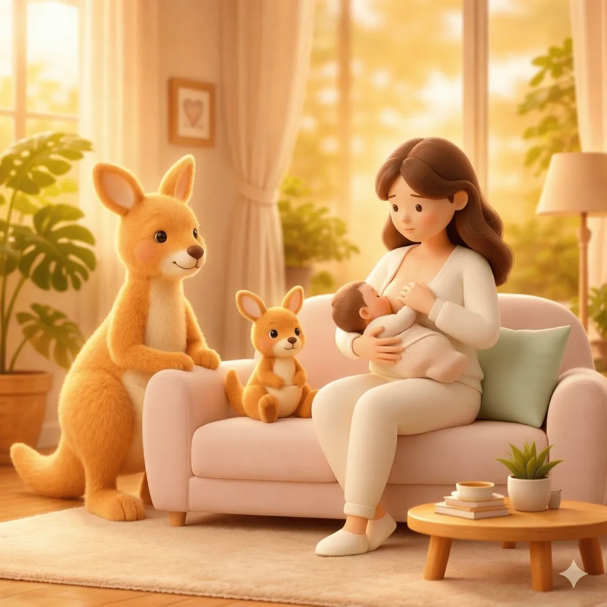 Lactation consultant providing online support to a new mother