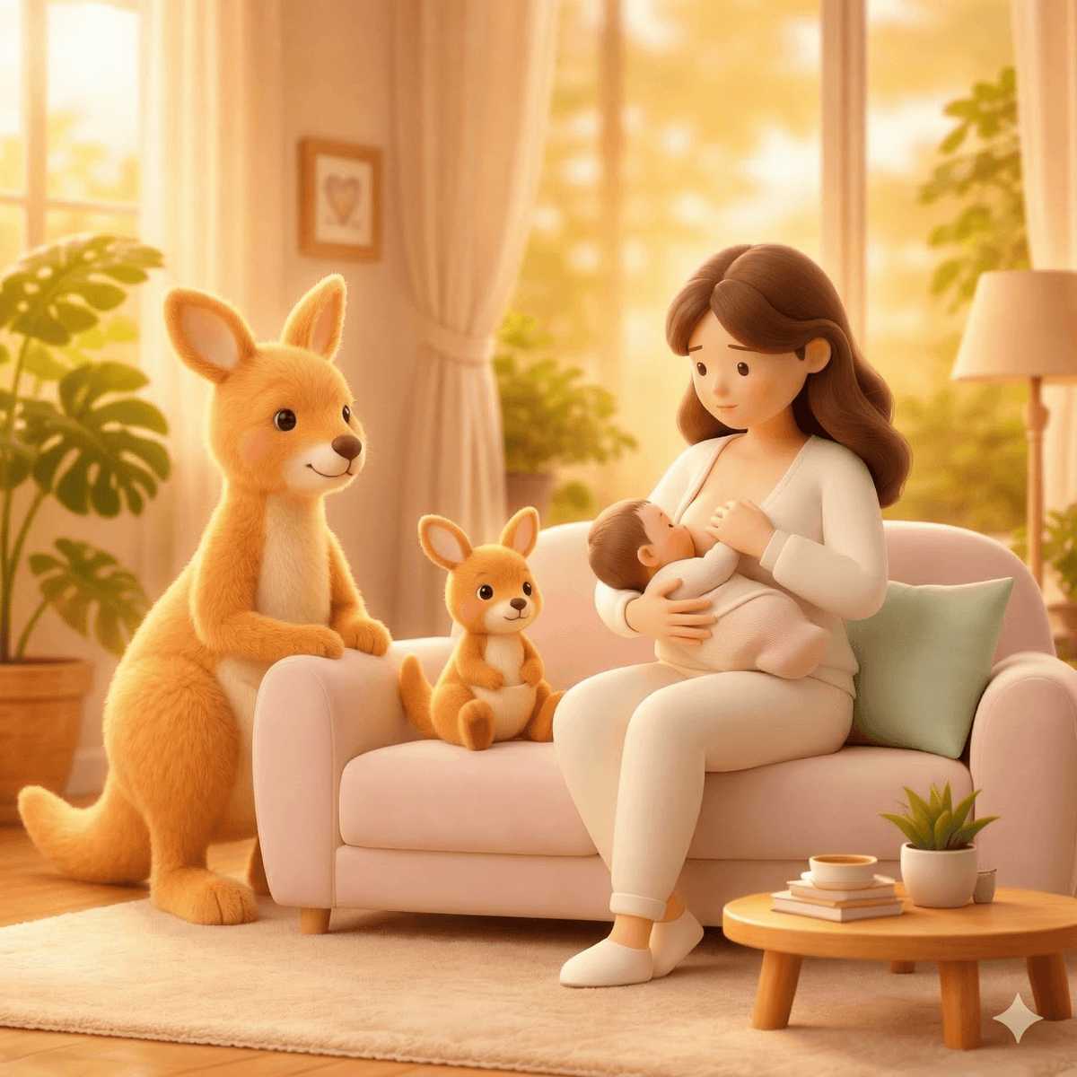 Lactation consultant providing online support to a new mother